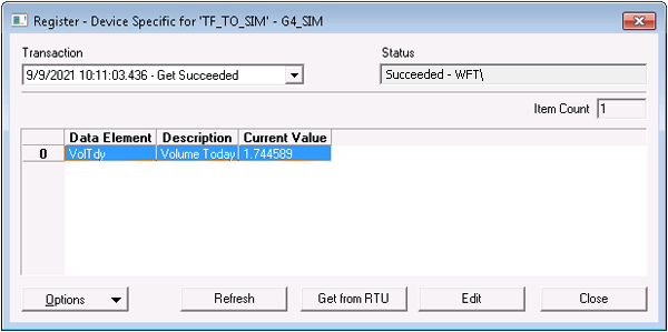 Register data group element